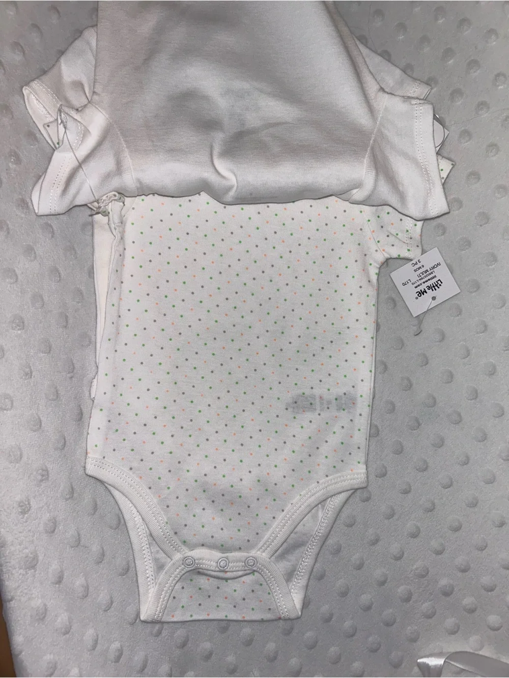 Little Me Baby Bodysuit 3-Pack with Giraffe Embroidery